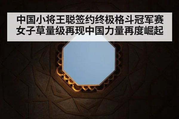 中国小将王聪签约终极格斗冠军赛女子草量级再现中国力量再度崛起
